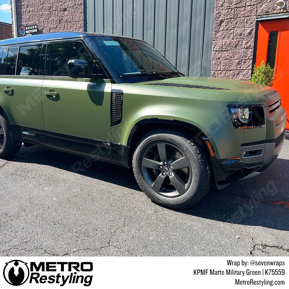 10cm width Matte Military Army Green Vinyl Wrap with Air Release