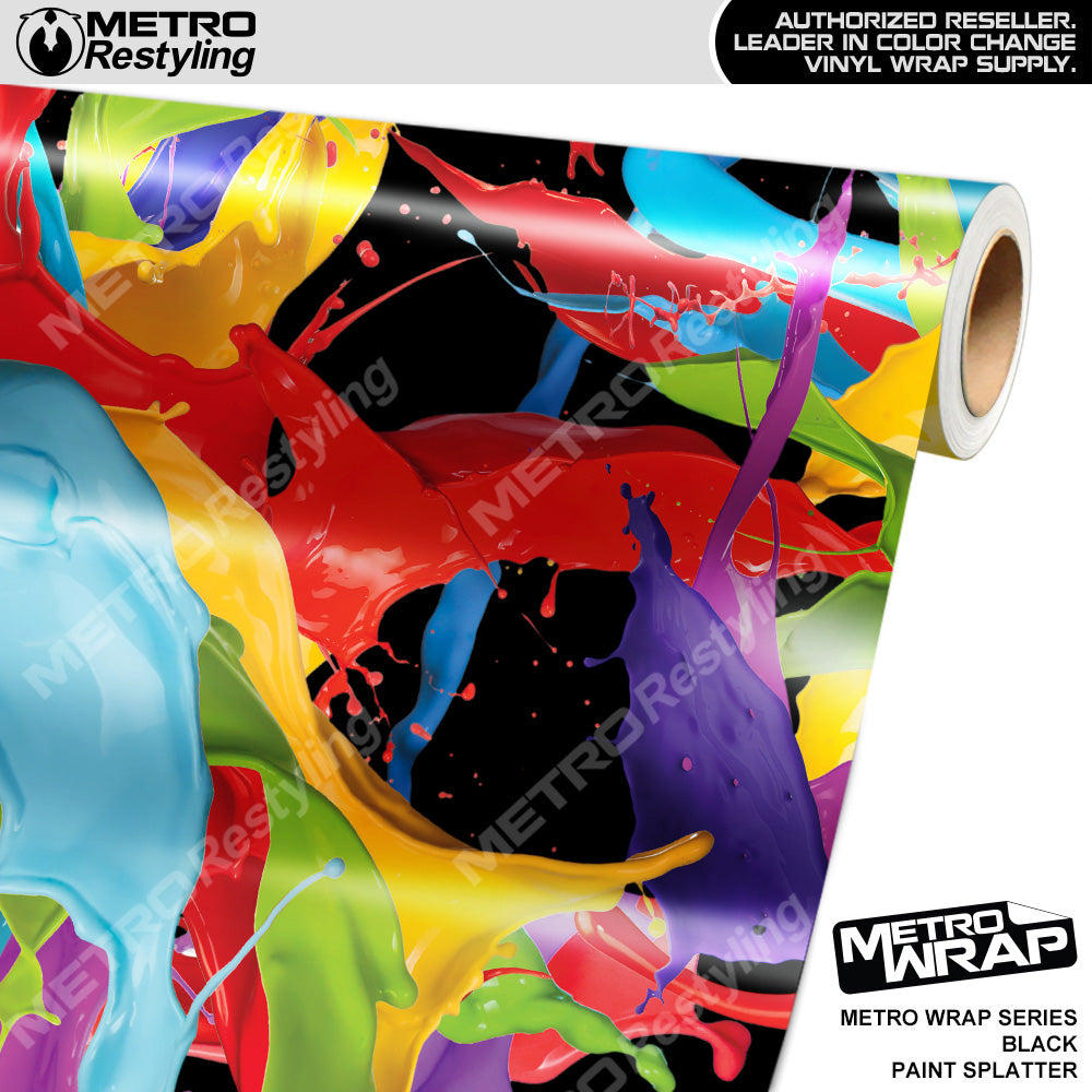 White Paint Splatter - Metro Wrap