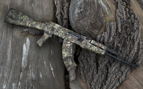 Shattered Militant Charcoal Camo Gun Skin Vinyl Wrap for AK 47 –
