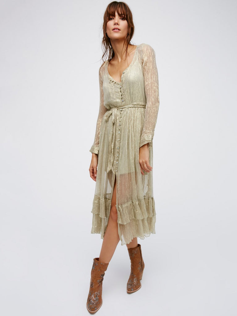 need this shiny maxi dress free people