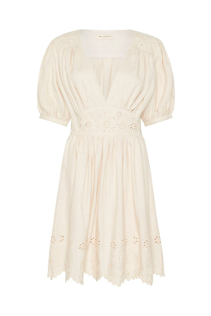 Spell Imogen Embroidered Party Dress Cream– Call Me The Breeze