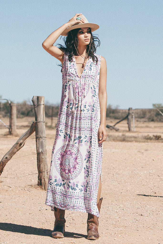 Spell Pandora Boho Split Dress Primrose – Call Me The Breeze