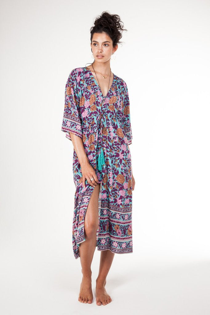 Arnhem Spanish Rose Kimono Azure – Call Me The Breeze