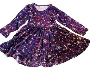 Purple Star Galaxy Dress - Shoppin' With Me - Galaxy Print Dress