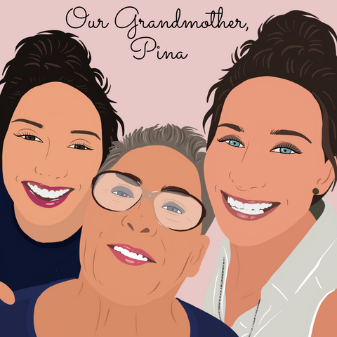 Our grandmother Pina, a grandmother with two girls