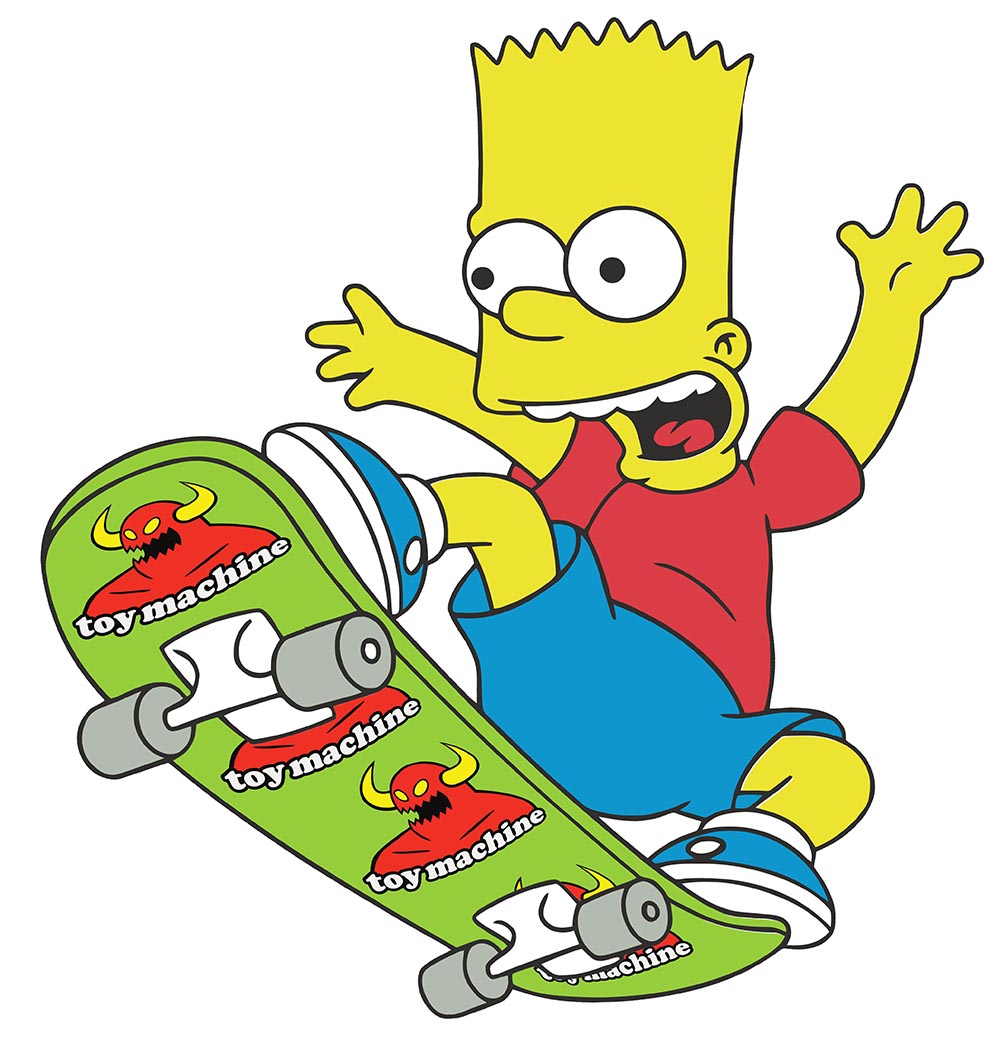 Maak los Veroorloven Rafflesia Arnoldi Bart Simpson Toy Machine Skate Sticker – Buy Stickers Here