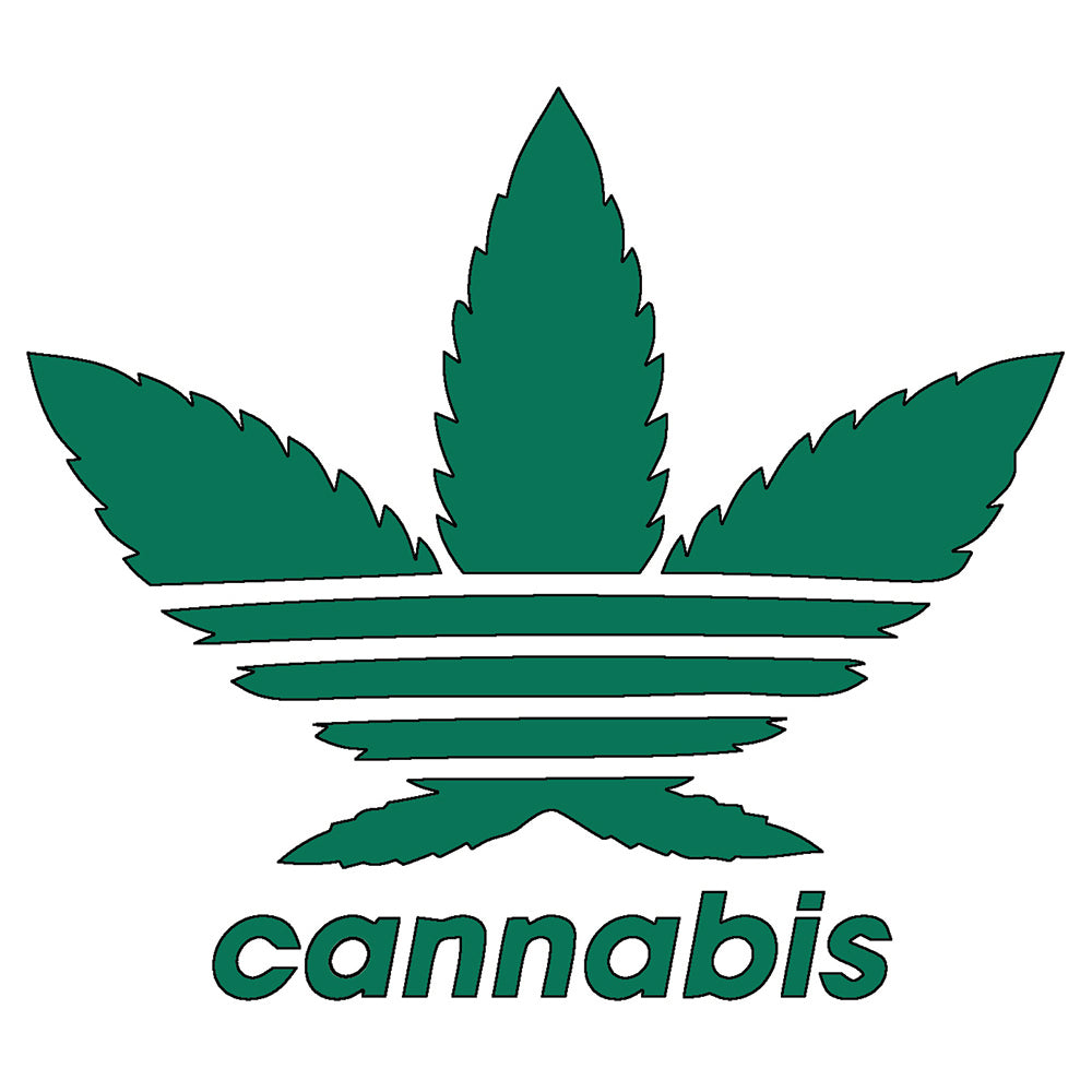 Cannabis Adidas Parody Buy Stickers