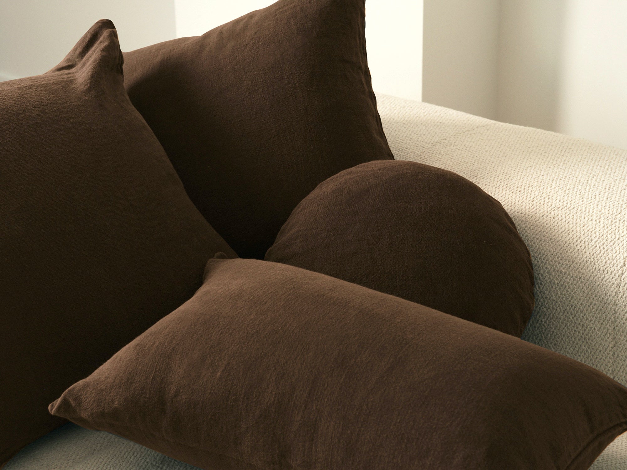 Junior Linen - Chocolate Cushion