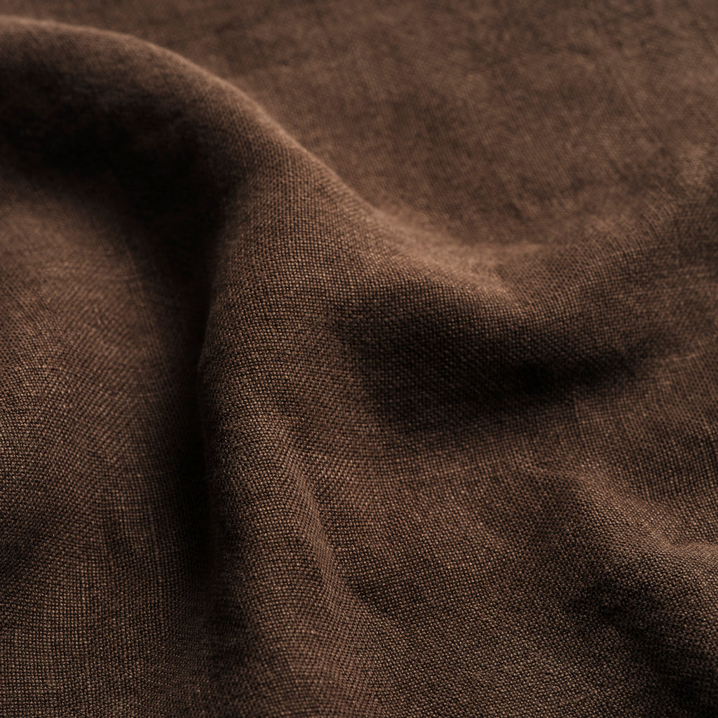 Lumbar Linen - Chocolate |Rectangle Brown Linen | Hommey