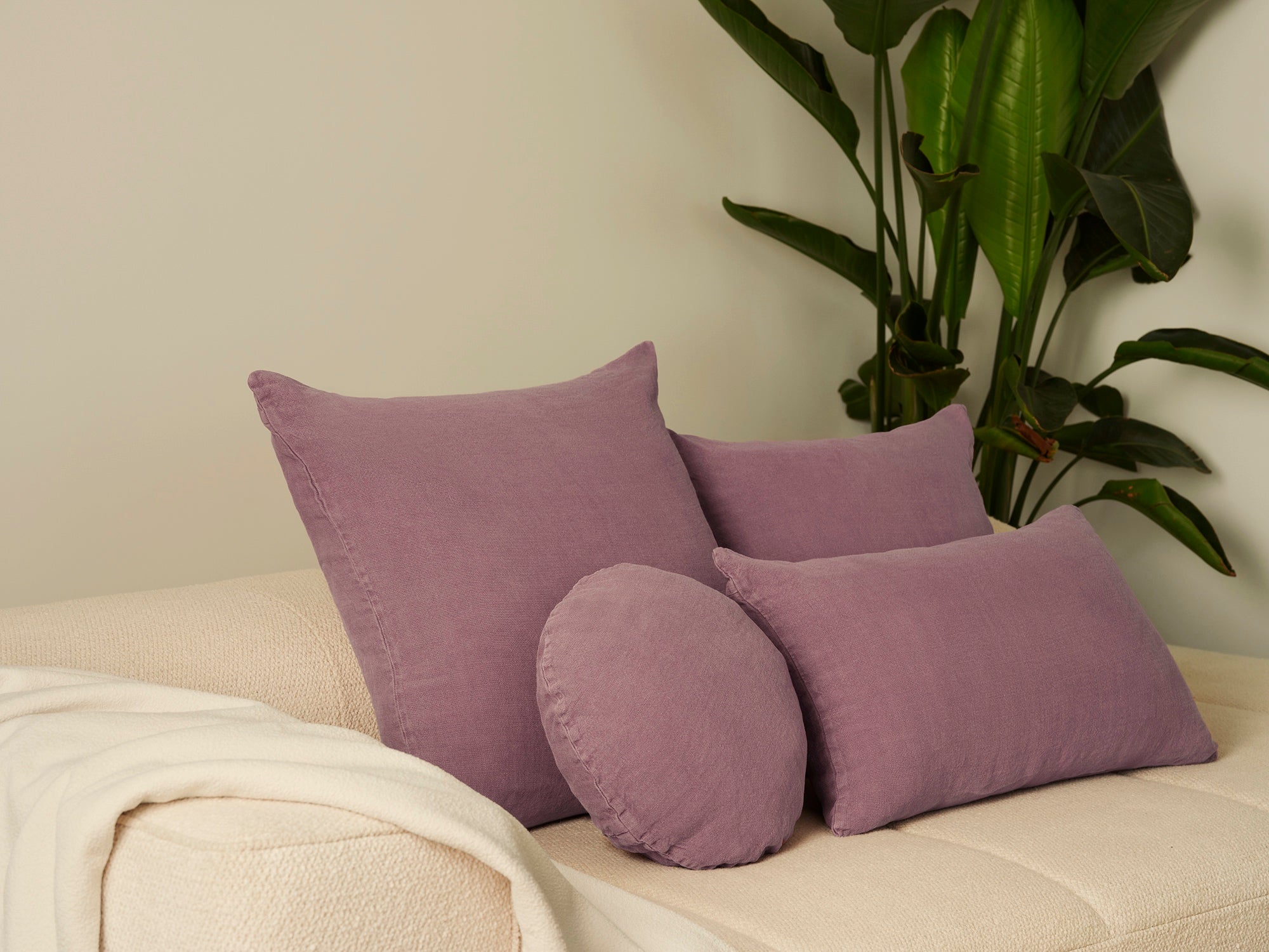 Lumbar Linen - Mauve (Cover Only)