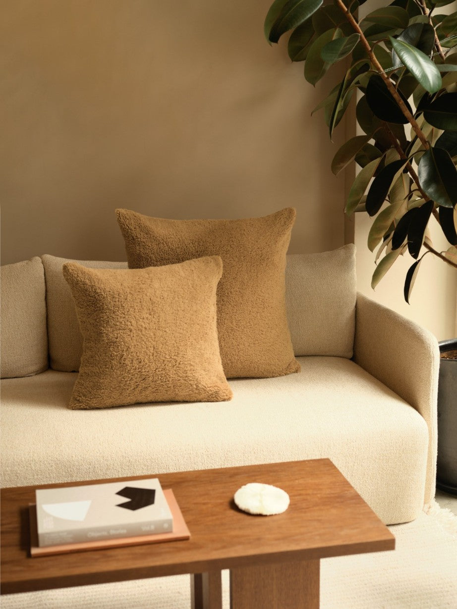 Essential Faux Fur - Tan Cushion