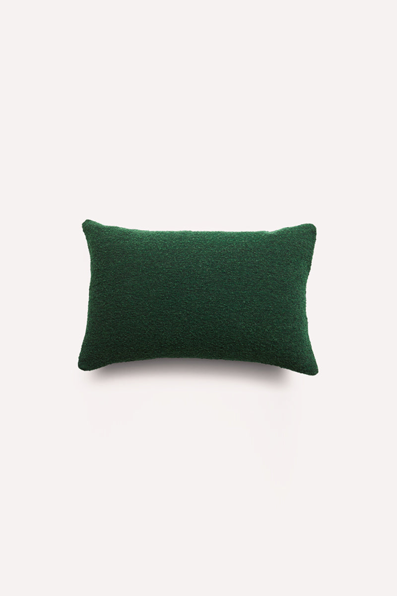 Lumbar Boucle - Forest Green Cushion