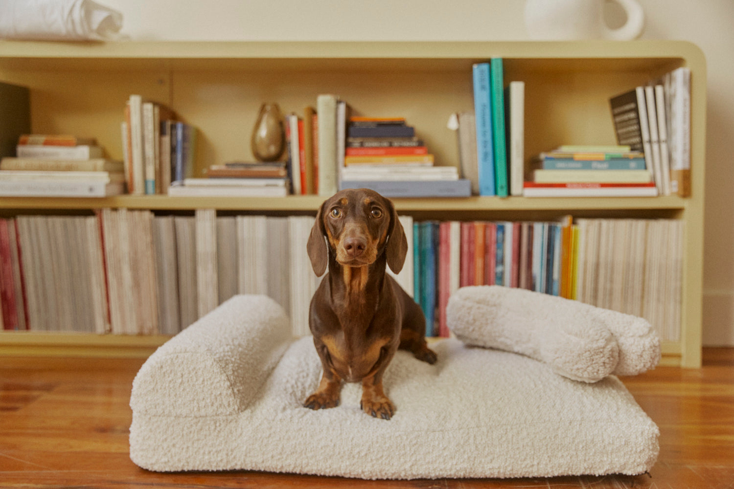 Faux Fur Bone Pillow - Marshmallow