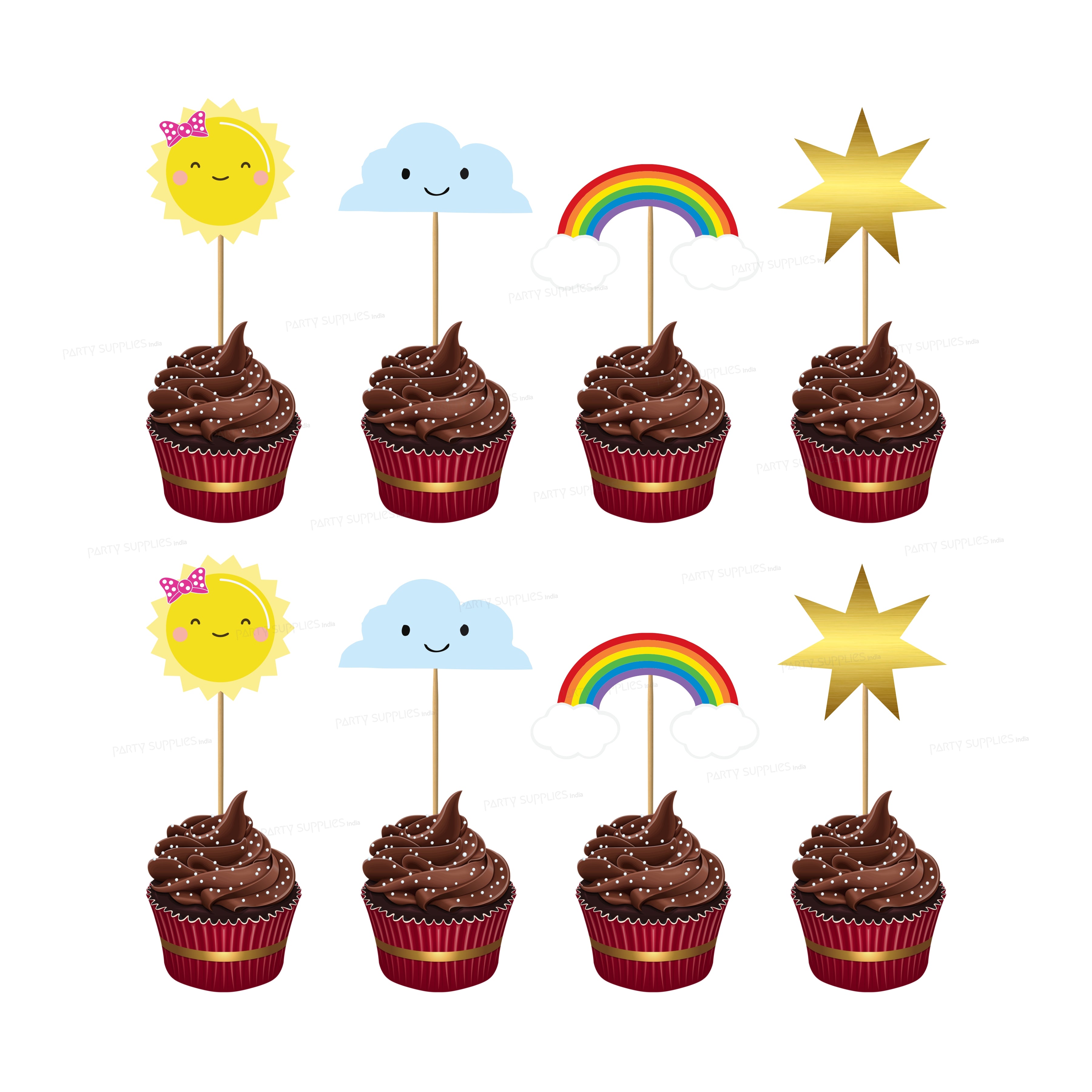 CHUCAKES : Sun / Sunshine & Rainbow Cake