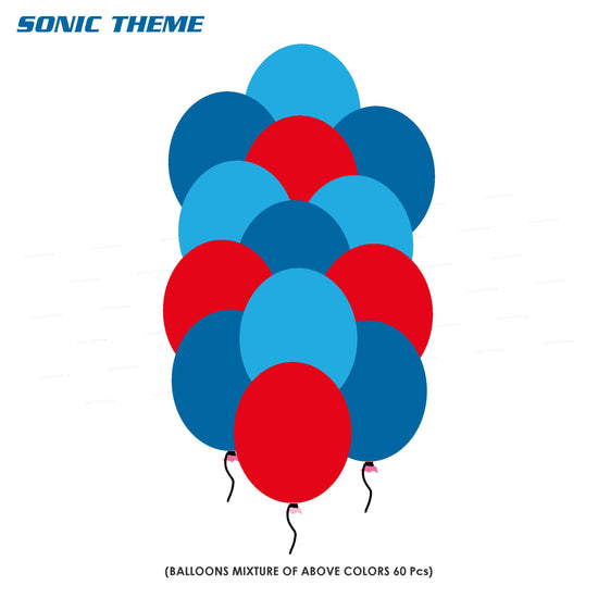 PSI Sonic the Hedgehog Theme Colour 60 Pcs. Balloons