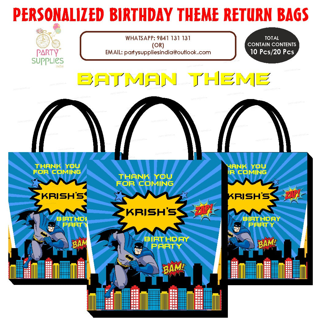 PSI Batman Theme Return Gift Bag | Party supplies online – Party Supplies  India