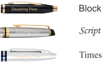 Hugo Boss Pens - Engraving Service