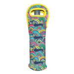 This wine bottle cooler is the perfect way to carry your favourite bottle to your next outing. Made from durable & absorbent neoprene it's printed with original Lisa Pollock Rainbow Dachshun design and couldn't be any cuter...Just Gorgeous! Holds most standard wine bottles. 
