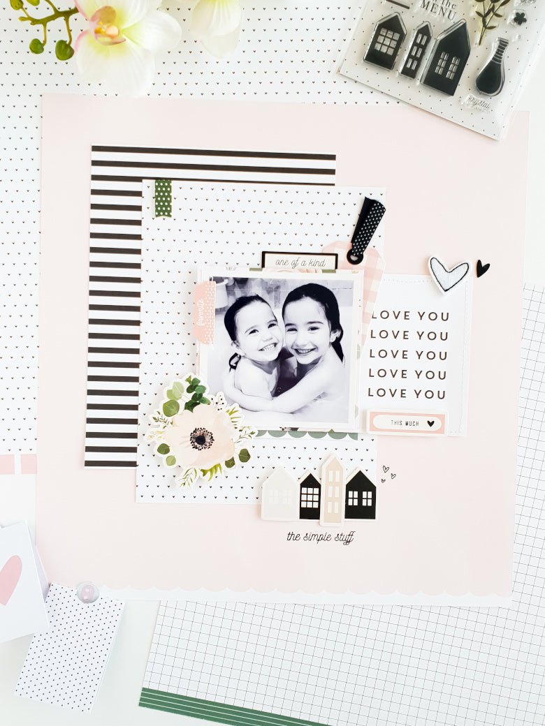 Mix-It Monday | "Love You This Much" Layout | Anna Blades
