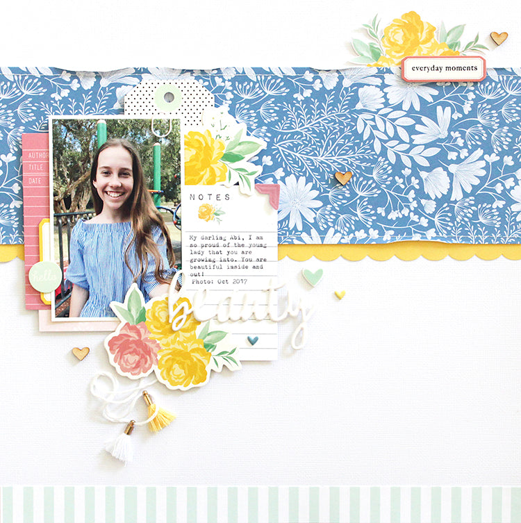 'Beauty' Layout with the Sarah Kit 1 | Mandy Melville