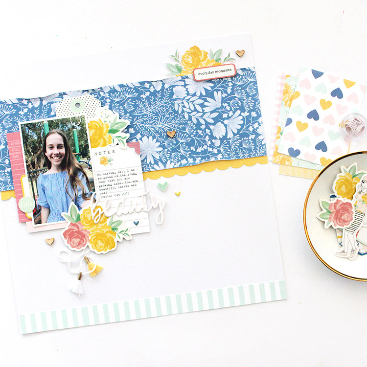 'Beauty' Layout with the Sarah Kit 2 | Mandy Melville