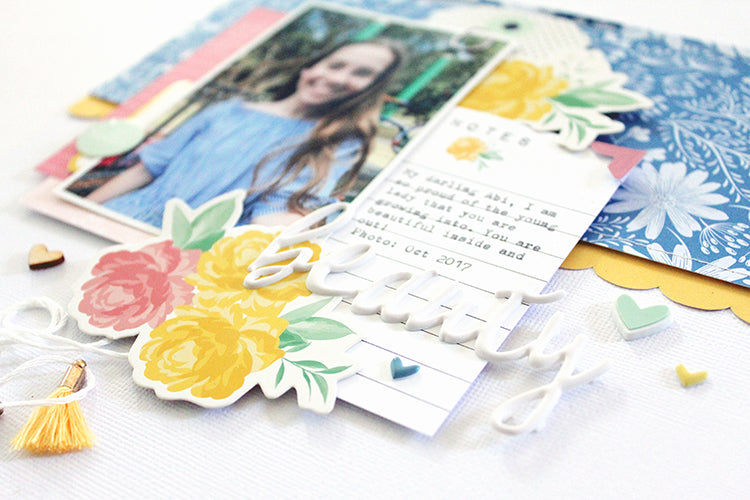 'Beauty' Layout with the Sarah Kit 4| Mandy Melville