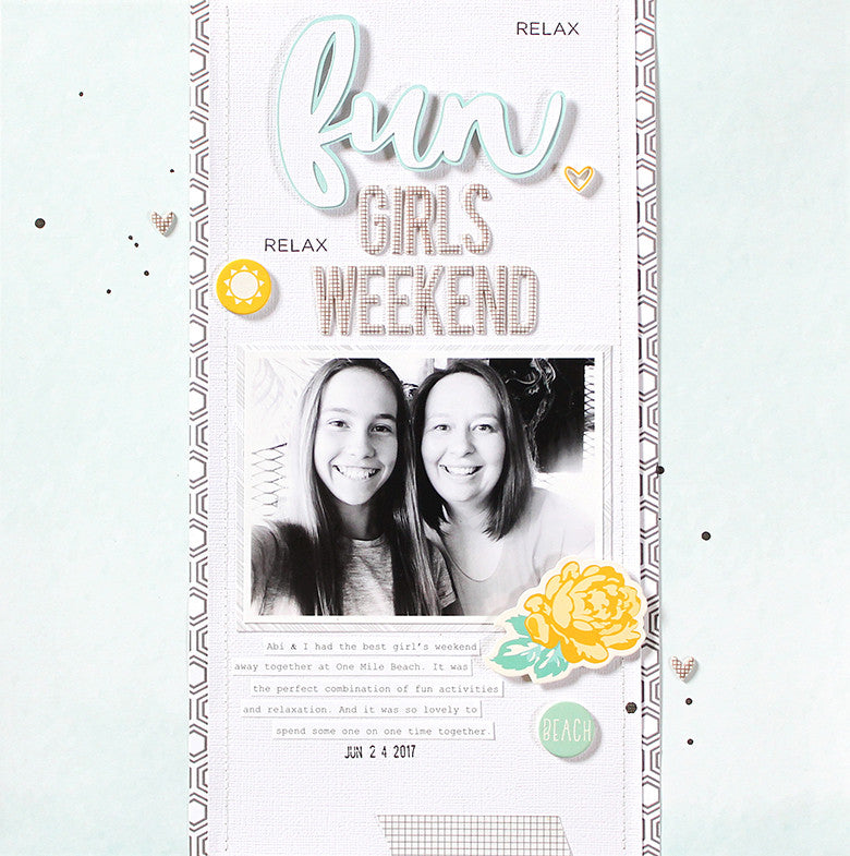 Fun Girls Weekend Layout by Mandy Melville | @FelicityJane