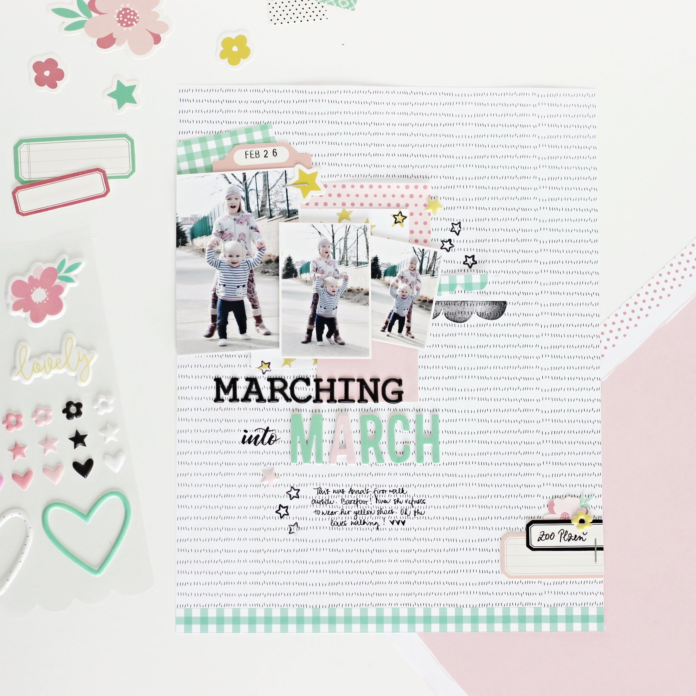 Marching into March Layout 1 | JANA BENNETT | Felicity Jane