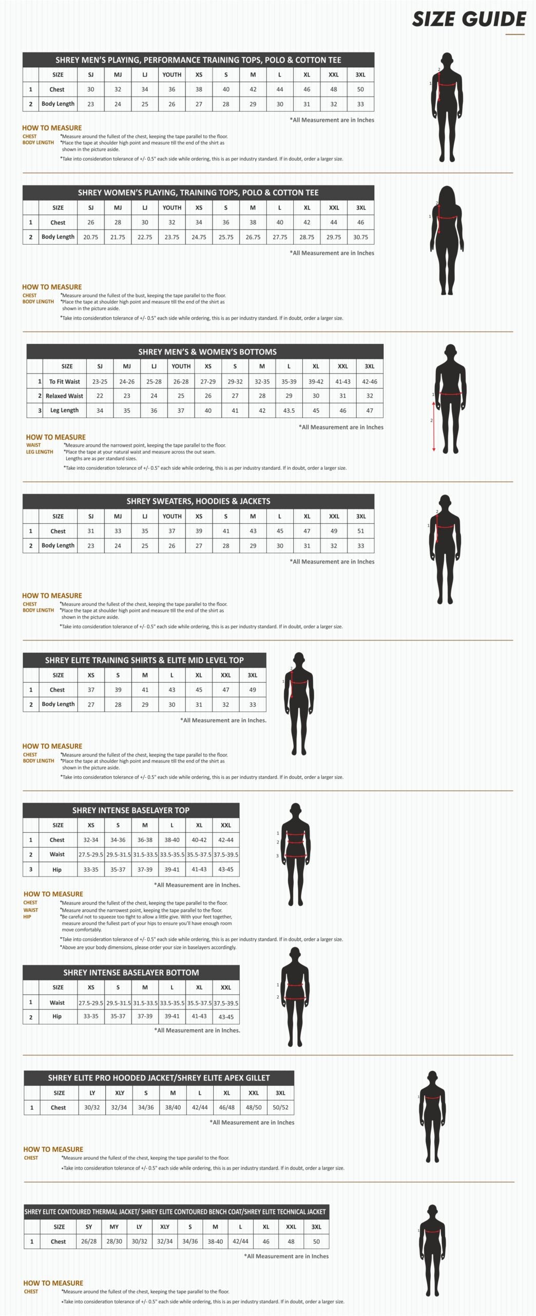 GM Sizing Guides - Cricket
