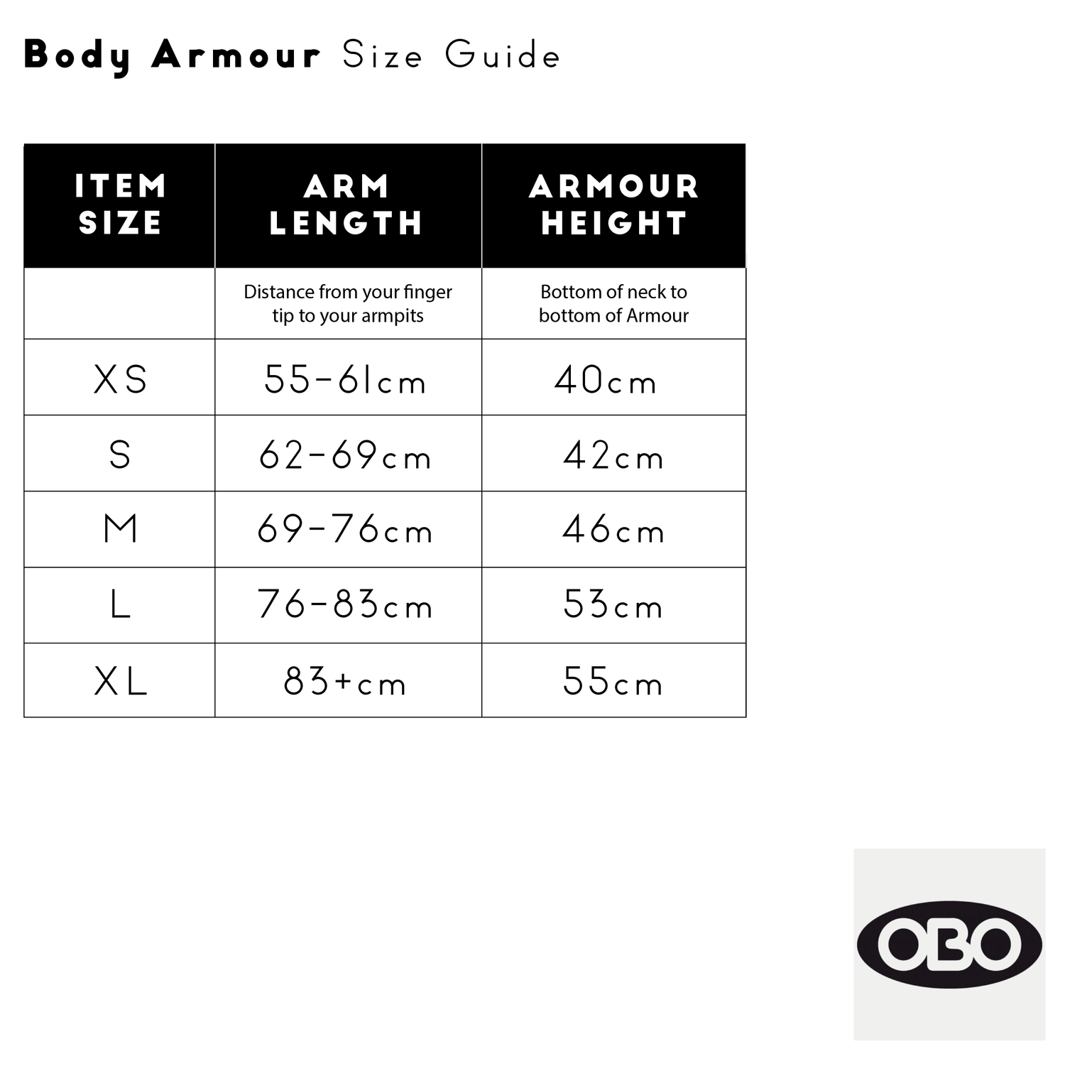 OBO Yahoo Body Armour -X-Small