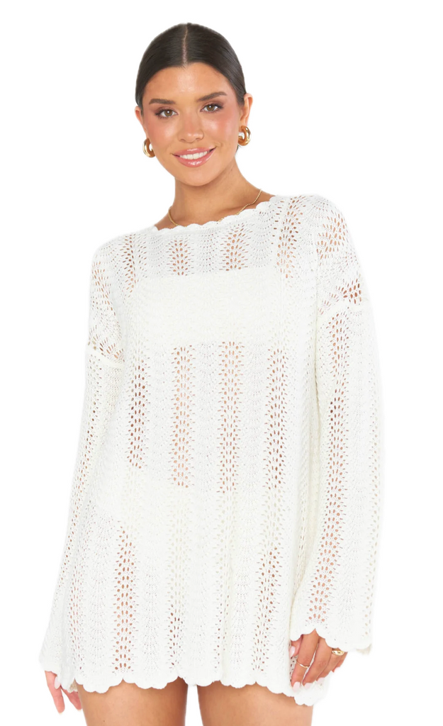 Show Me Your Mumu, Timothy Tunic Sweater in Neutral Space Dye Knit