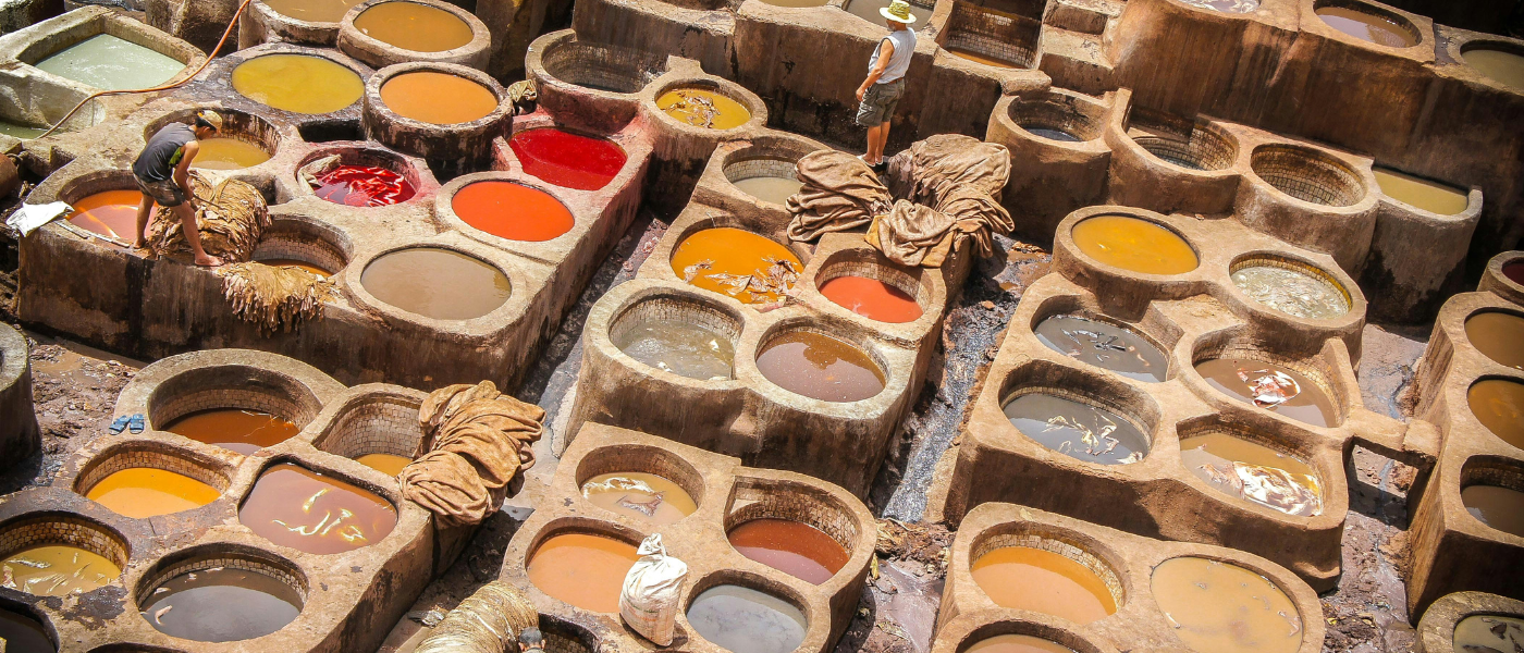 Leather tanning in Morroco