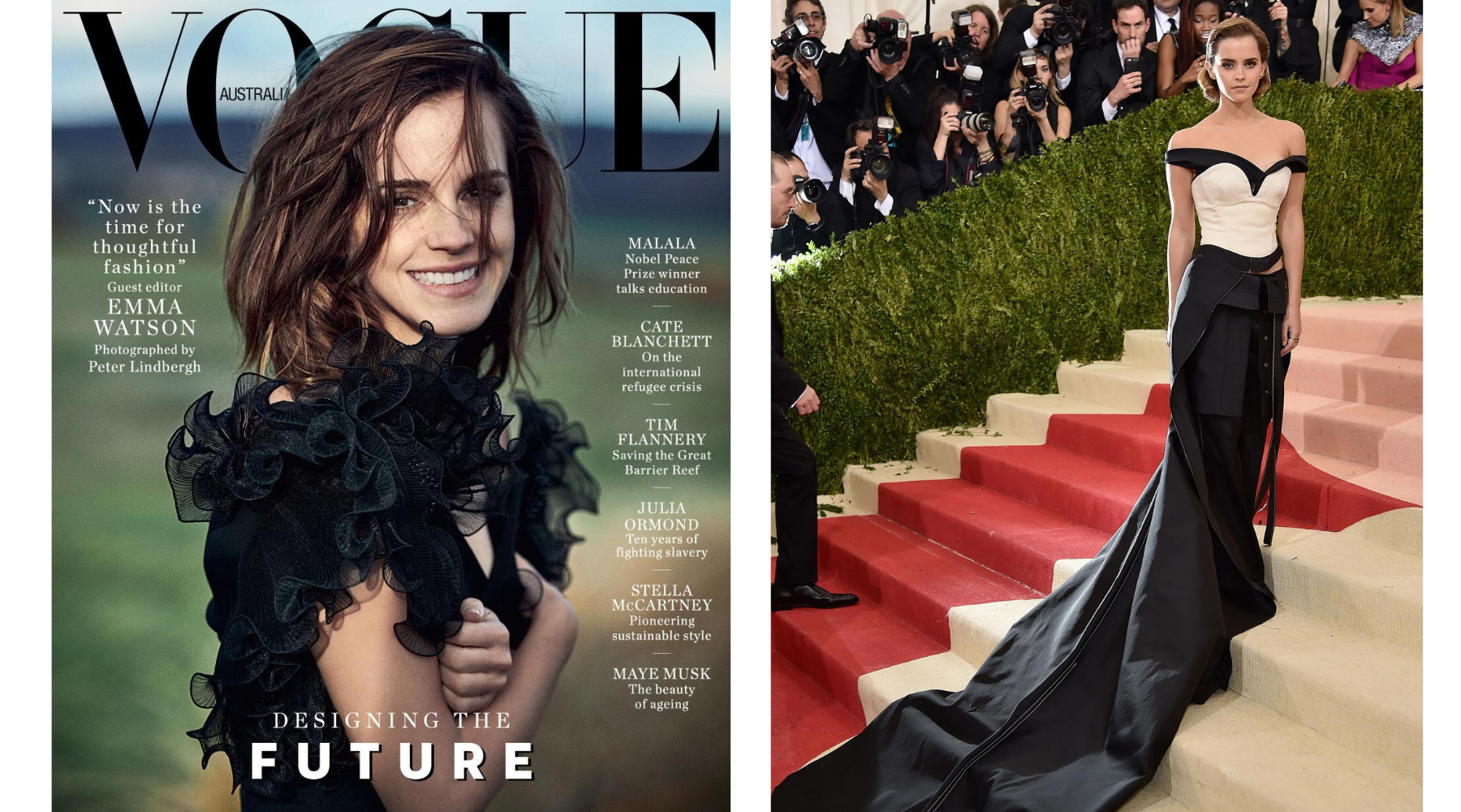 Emma Watson sustainable fashion and Vogue magazine cover