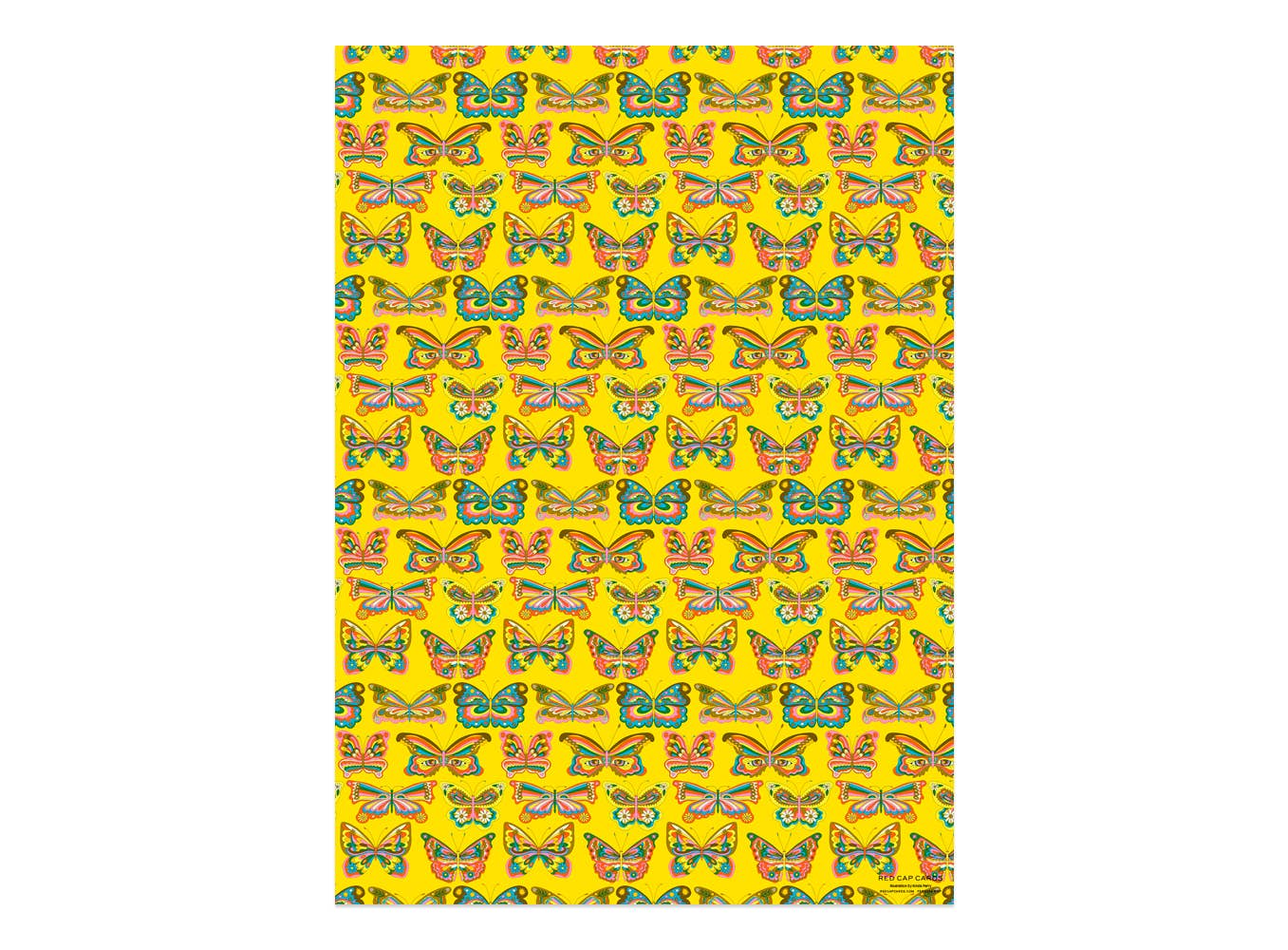 Psychedelic Butterfly Wrapping Paper Roll