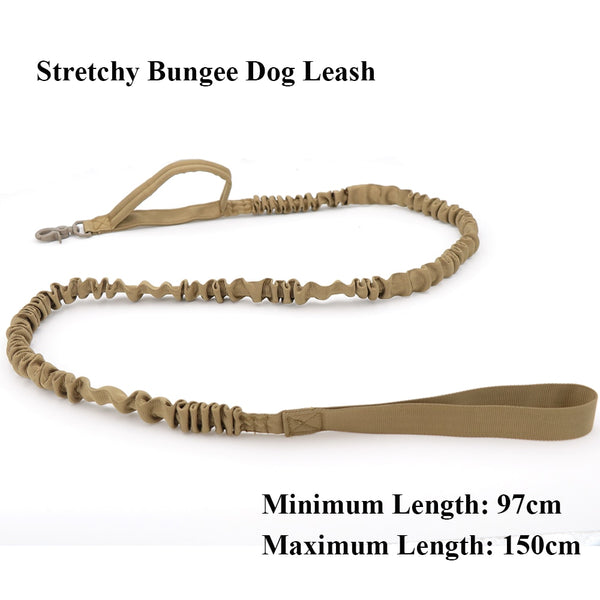Tactical Dog Elastic Leash 2 Handles