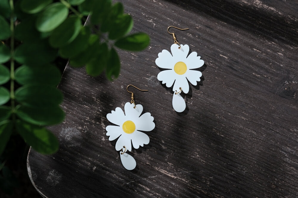 handmade floral earrings