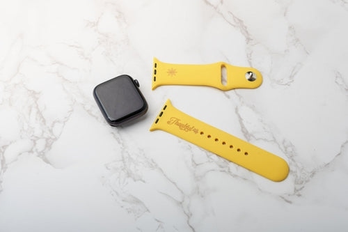 custom engraved silicone apple watch band