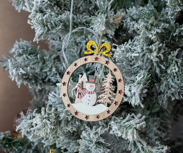 laser cut Christmas ornaments