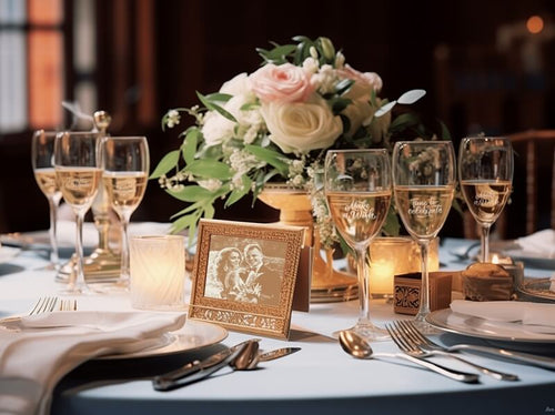 décoration de mariage gravée au laser