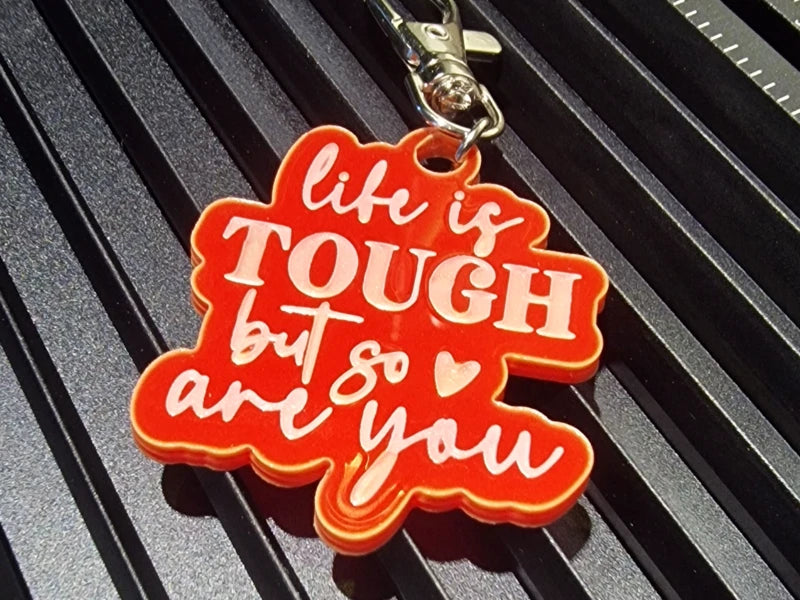 laser engraved acrylic keychain