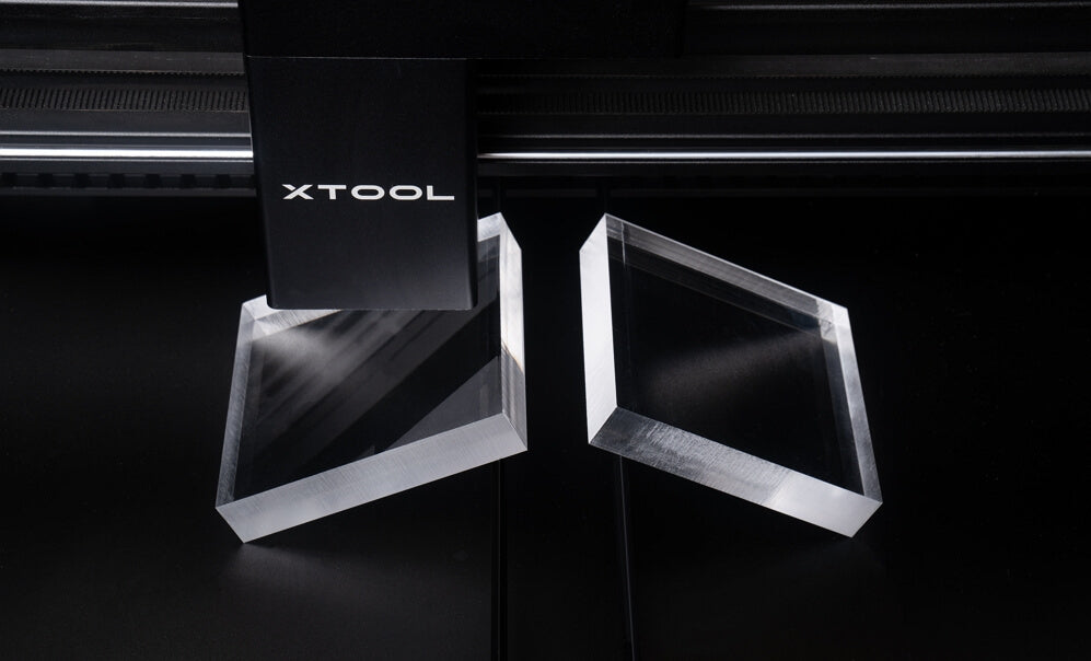 xtool p2 cutting 20mm acrylic in one pass