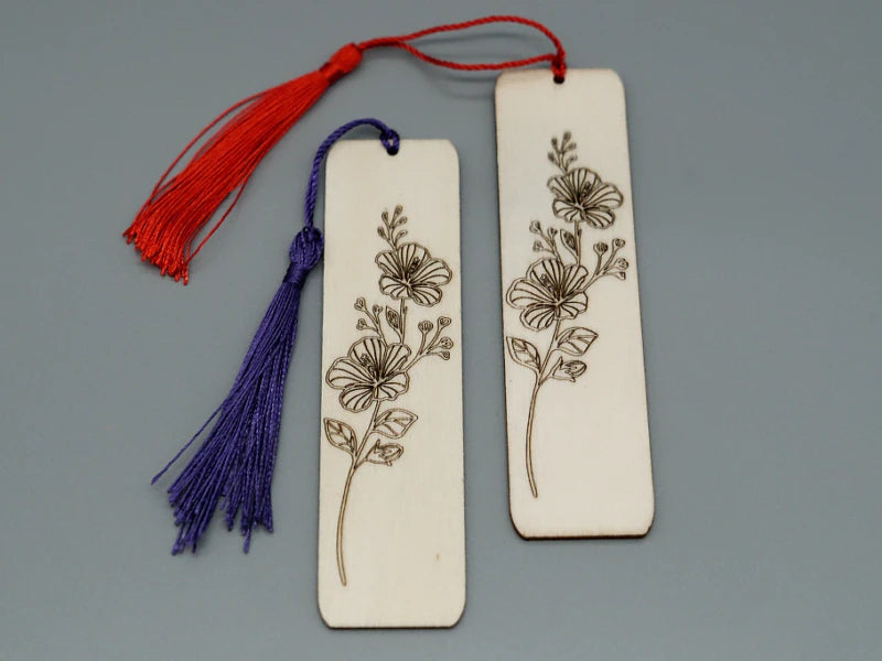 wood engraving ideas: engraved wooden bookmarks