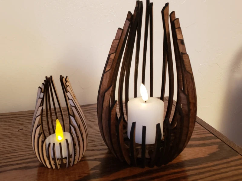 best selling woodworking projects: wooden candle holders