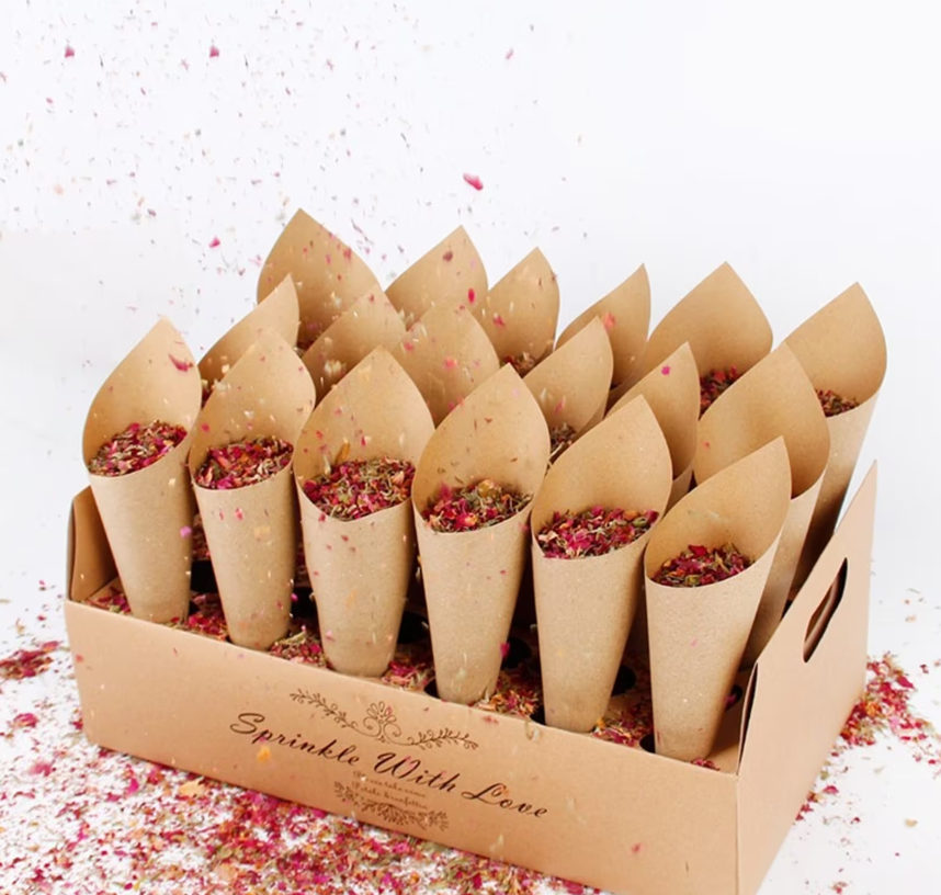 wedding confetti cones