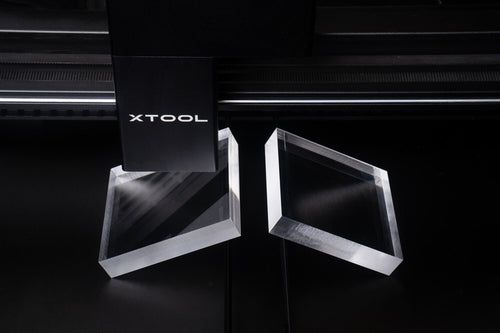 xtool p2 cuts thick acrylic in one pass