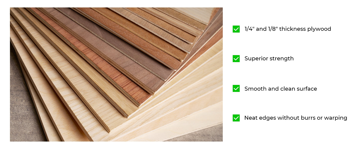 1/8 Plywood Sheets (Walnut) for Laser Cutters