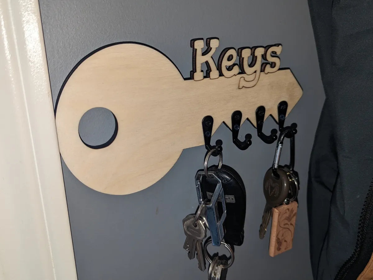 small woodworking projects that sell - wooden wall mounted key holder