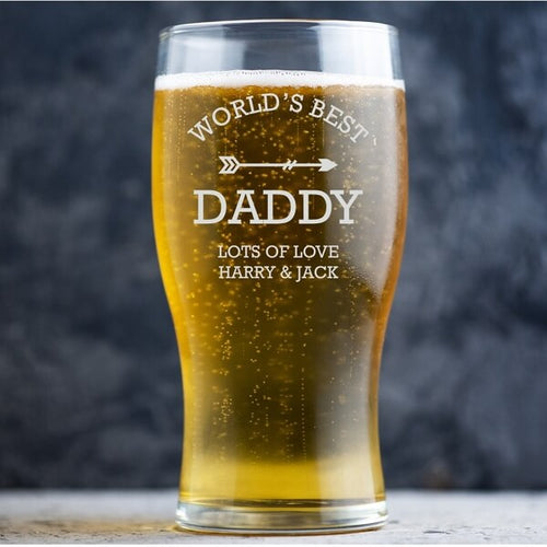engraved gifts for dad - engraved beer glass