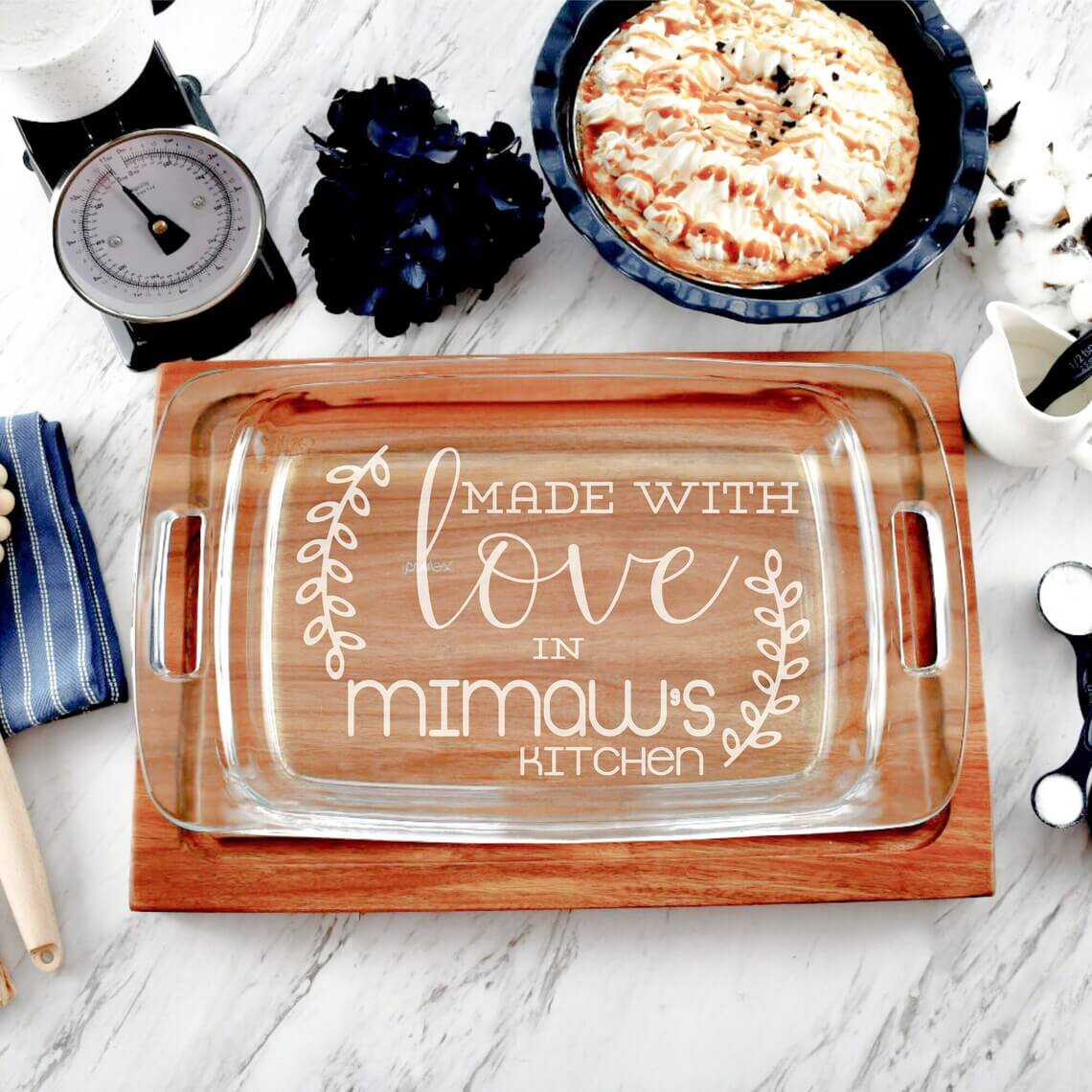 etched glass baking dish