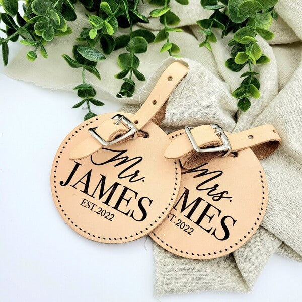 engraved wedding gifts - engraved luggage tags